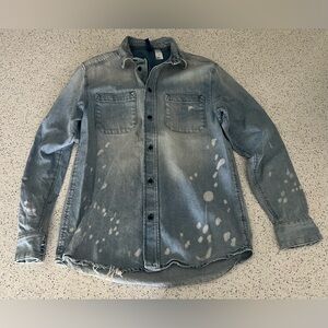 H&M Light Blue Denim Shirt/Distressed look
